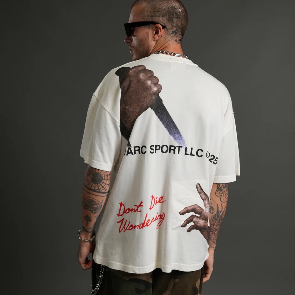 Darc Sport -ETERNAL BLOOD "PREMIUM" OVERSIZED TEE IN CREAM - Picture 4 of 6